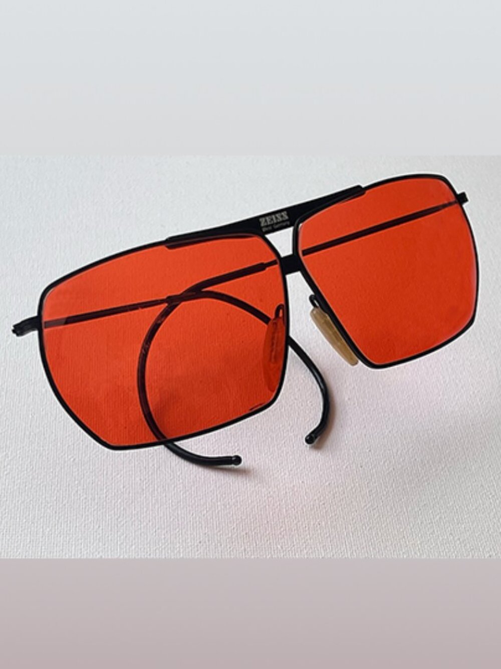 Vintage ZEISS Sportsman 7032 West Germany Red Lens Glasses